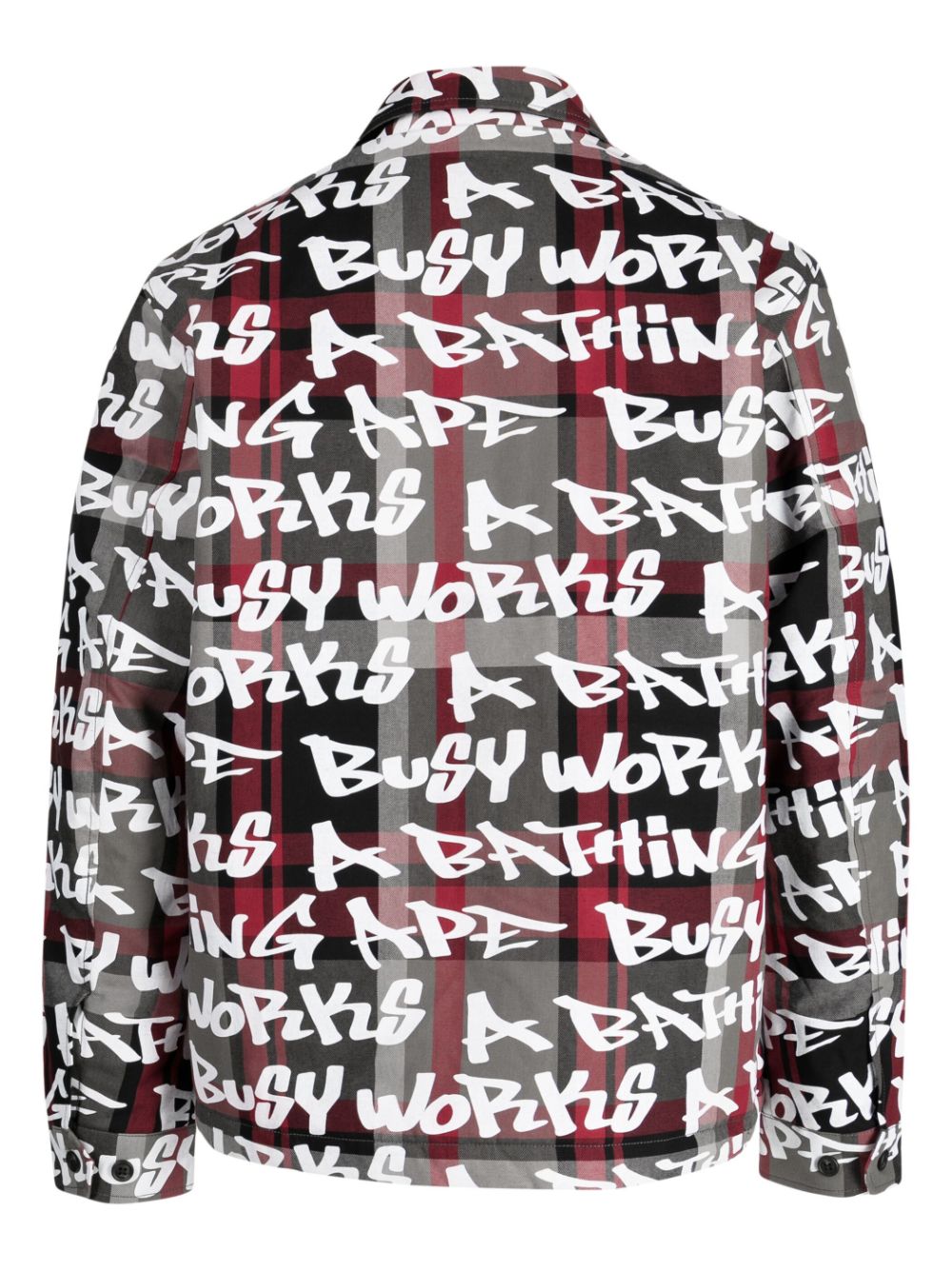 A BATHING APE® graphic-print zip-up windbreaker - Grijs