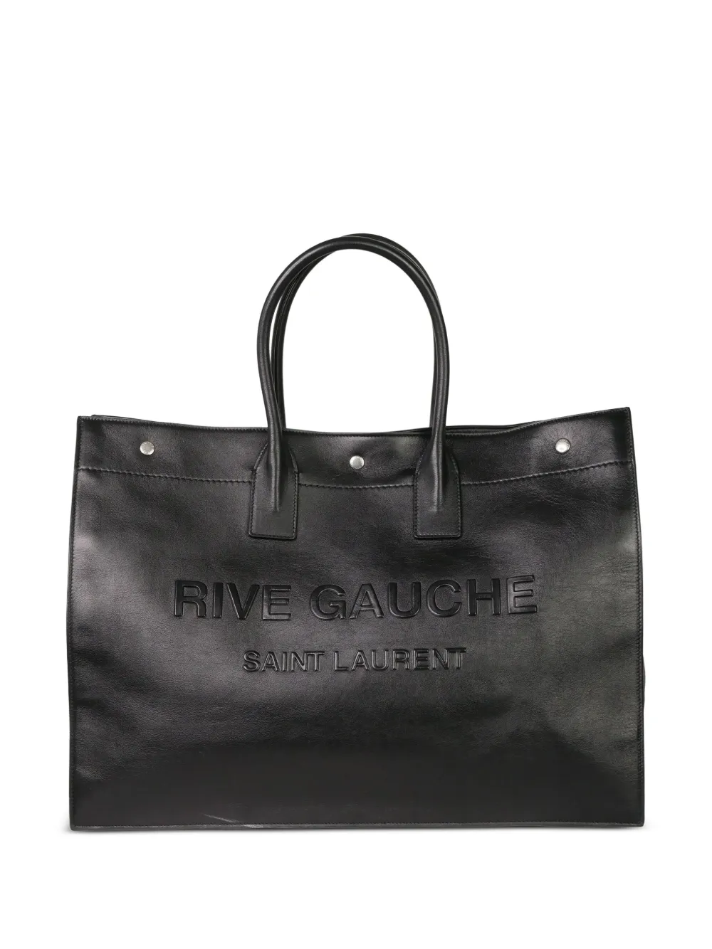 Pre-owned Saint Laurent Rive Gauche Tote Bag In Black