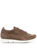 Buttero logo-patch leather sneakers - Brown