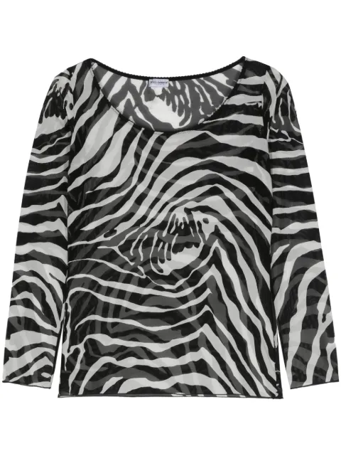 Dolce & Gabbana Pre-Owned 2000s zebra-print blouse