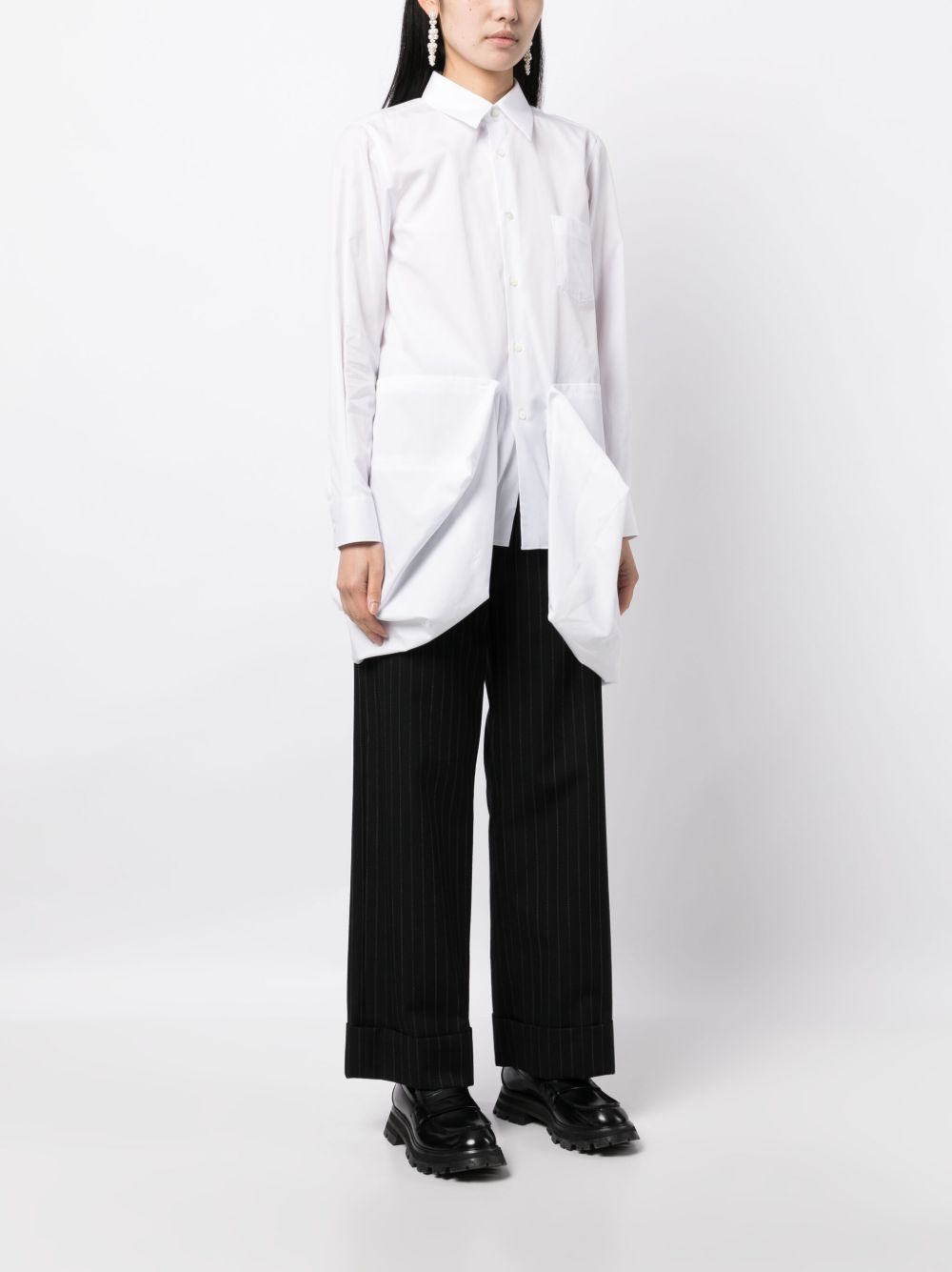 Comme Des Garcons asymmetric-hem cotton shirt Women