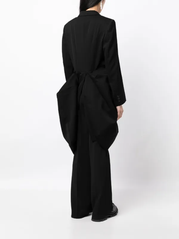 Comme Des Garçons Gathered Asymmetric single-breasted Coat