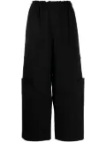 Comme Des Garçons elasticated-waist cropped wool trousers - Black
