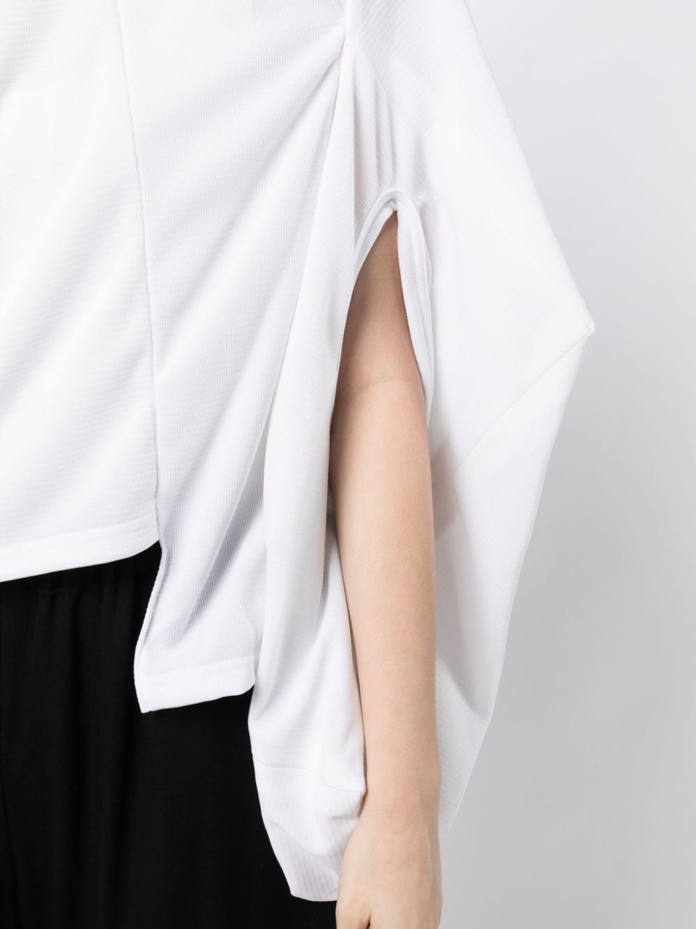 Shop Comme Des Garçons Asymmetric-design Layered T-shirt In White