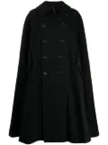 Comme Des Garçons Comme Des Garçons bib-collar double-breasted cape - Black
