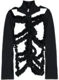 Comme Des Garçons Comme Des Garçons cut-out detail buttoned jacket - Blue