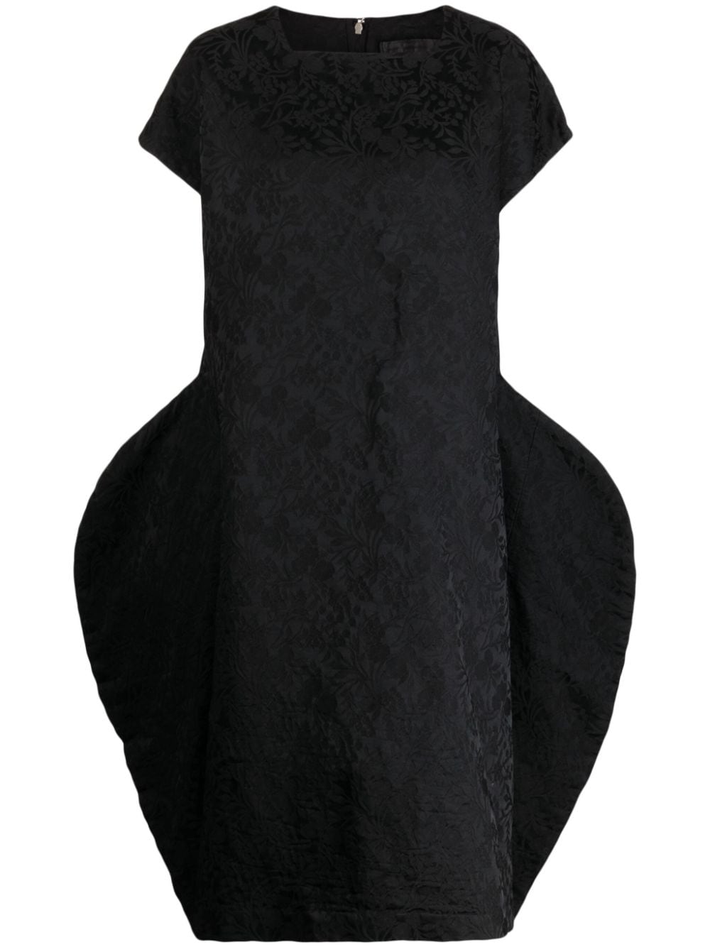 Comme Des Garçons Comme Des Garçons Graphic-print Asymmetric-design Dress In Black