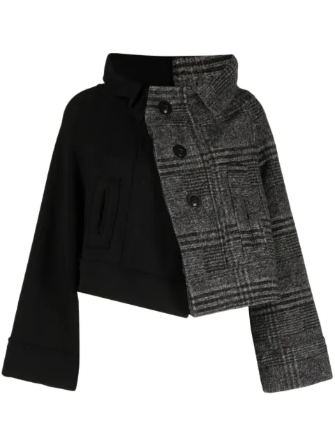 Y's asymmetric cotton cropped jacket