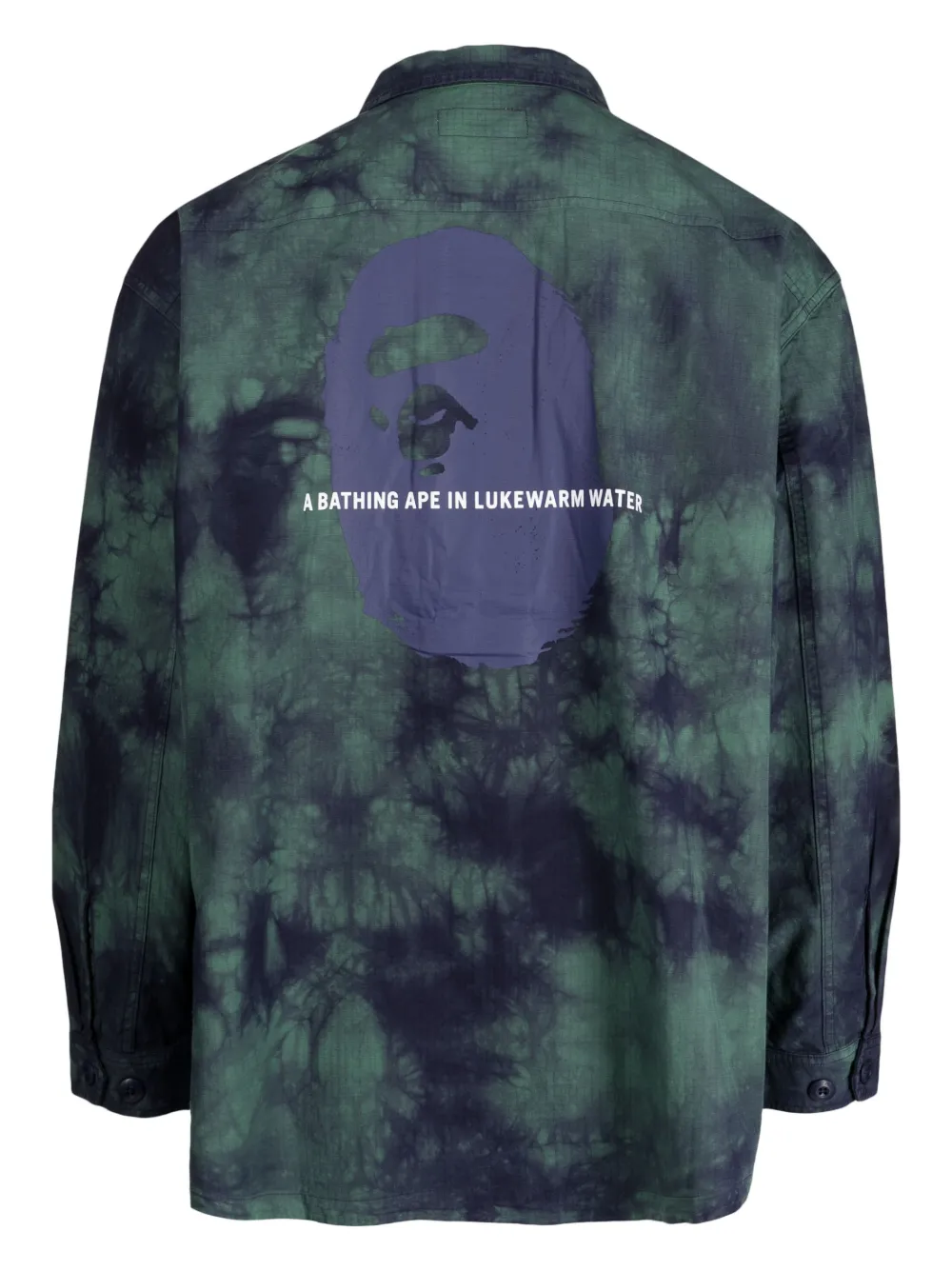 A BATHING APE® camouflage-print military jacket - Groen