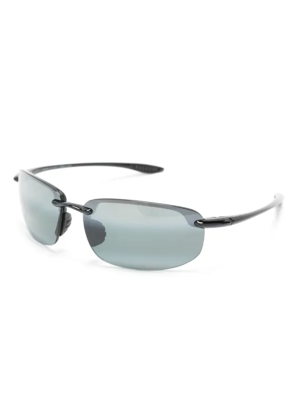 maui gim サングラス Maui Jim Hookipa スクエアフレーム サングラス | ブラック | FARFETCH JP