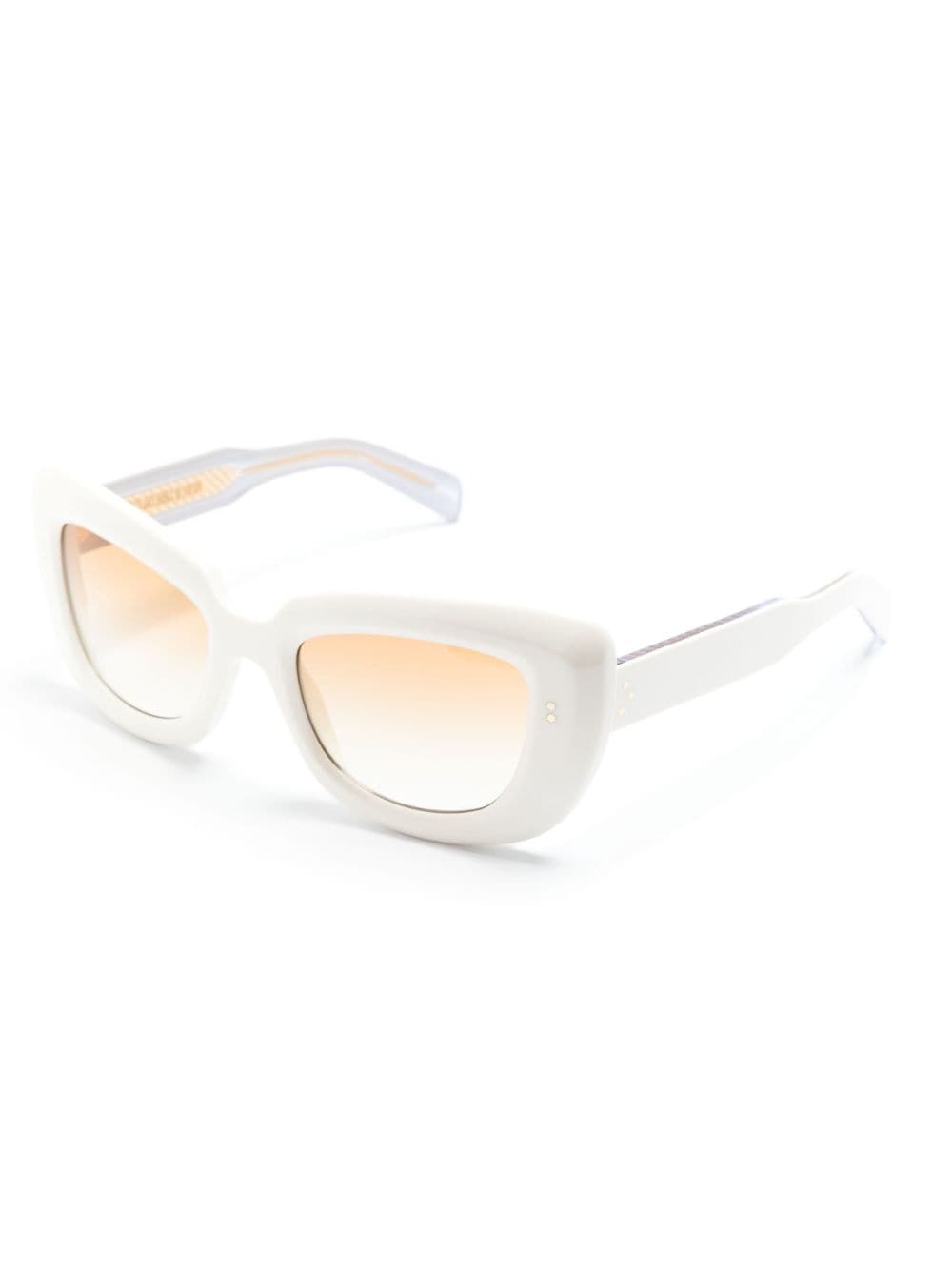 Shop Cutler And Gross 9797 Cat-eye Sunglasses In White