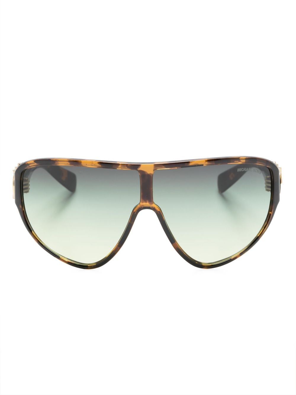 Michael Kors Tortoiseshell-effect Mask-frame Sunglasses In Brown