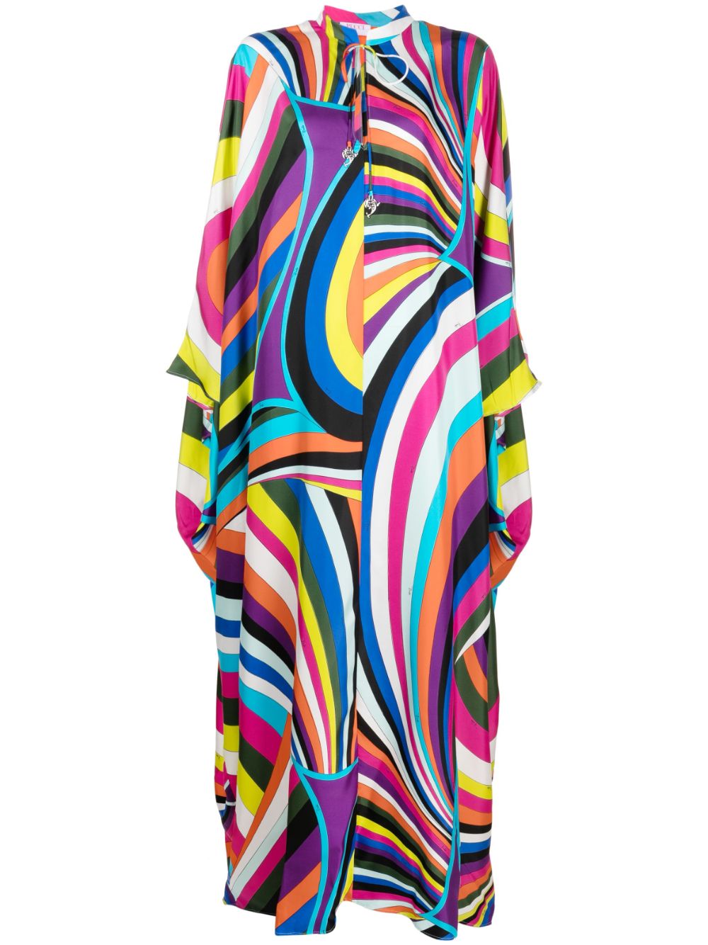 Image 1 of PUCCI Iride-print silk maxi dress