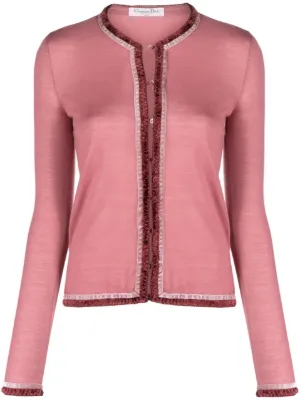 dior pink cardigan