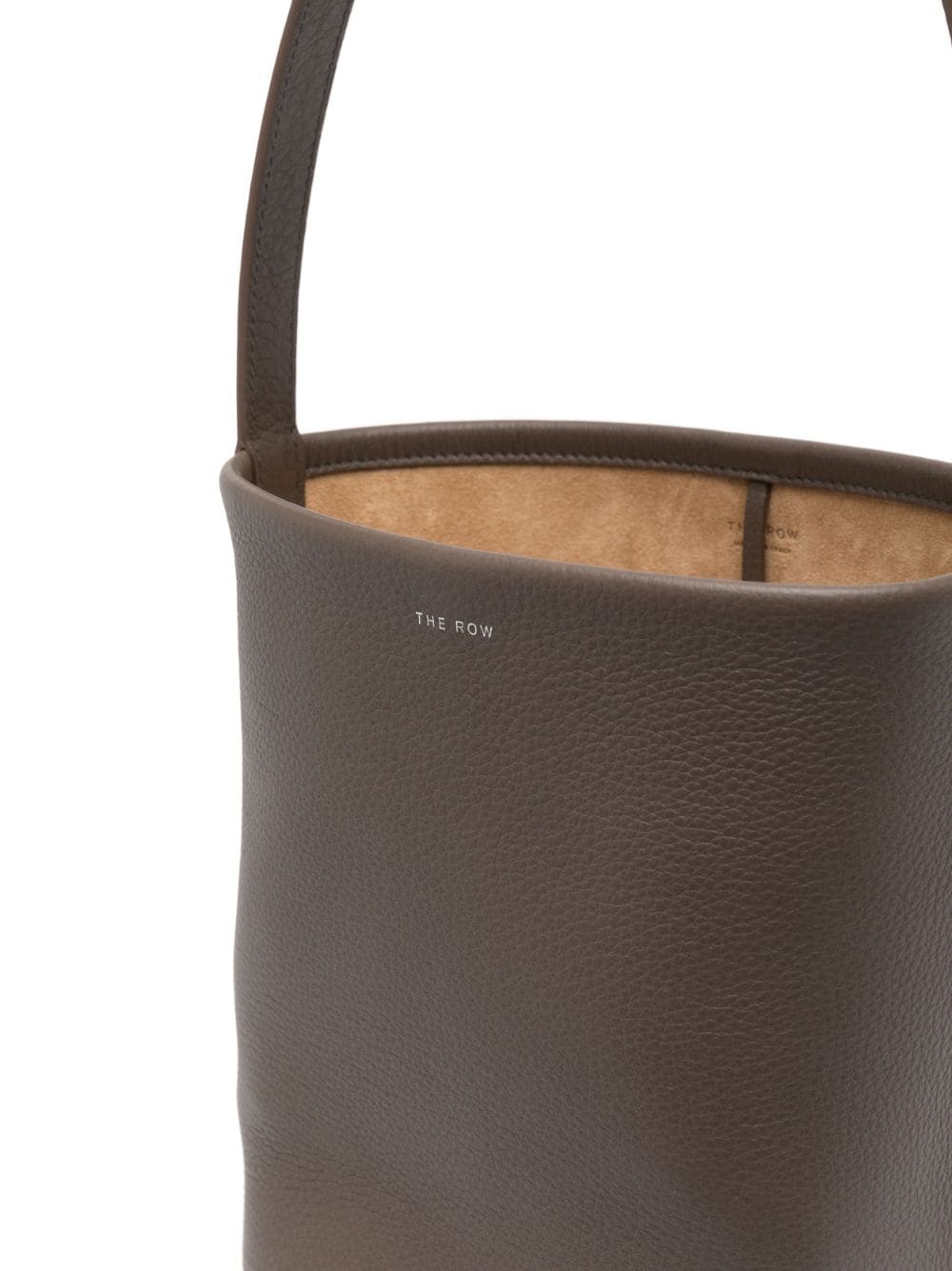 Shop The Row Small N/s Leather Bucket Bag In Brown