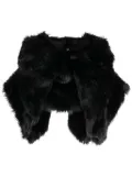 Comme Des Garçons fur-design cropped blouse - Black