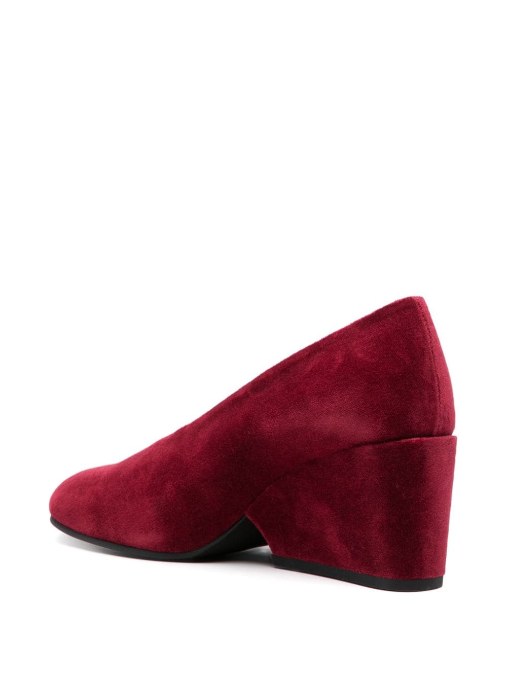 Shop Comme Des Garçons 70mm Round-toe Pumps In Red