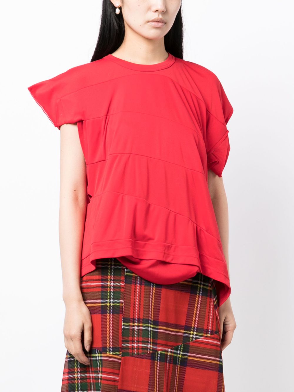 Comme Des Garcons asymmetric panelled T-shirt Women