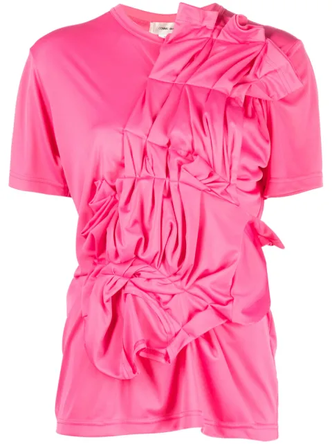 Comme Des Garçons ruched-detailing jersey T-shirt