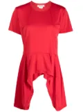 Comme Des Garçons high-low hem panelled T-shirt - Red