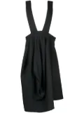 Comme Des Garçons Comme Des Garçons dungarees-style asymmetric midi dress - Grey