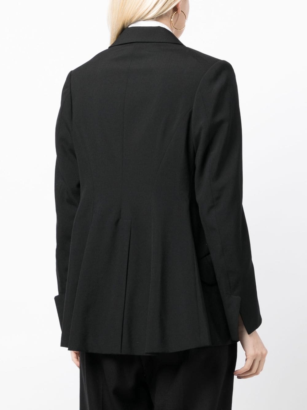 Shop Comme Des Garçons Comme Des Garçons Classic-collar Wool Jacket In Black