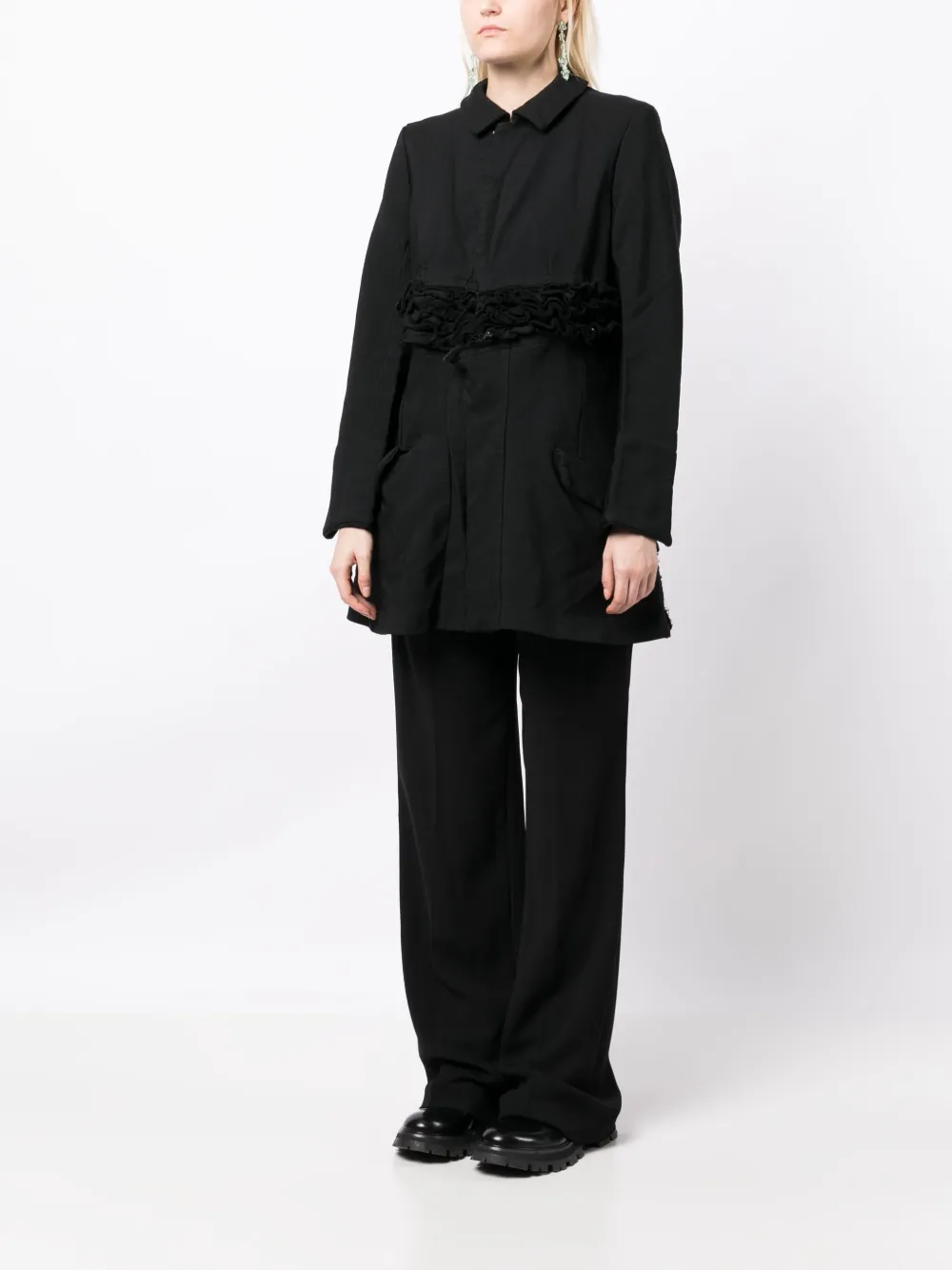 Comme Des Garçons Comme Des Garçons Bomberjack met ruches Zwart