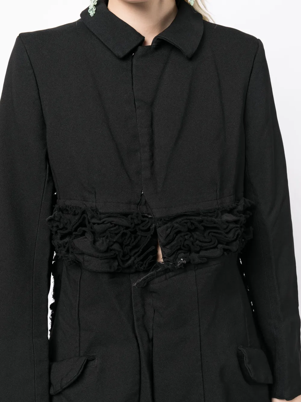 Comme Des Garçons Comme Des Garçons Bomberjack met ruches Zwart