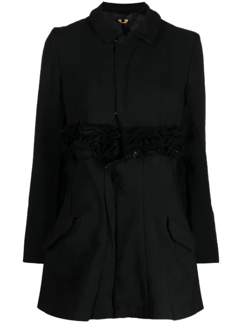 Comme Des Garçons Comme Des Garçons ripped ruffled bomber jacket