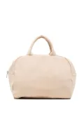 Comme Des Garçons Comme Des Garçons zipped suede mini bag - Neutrals