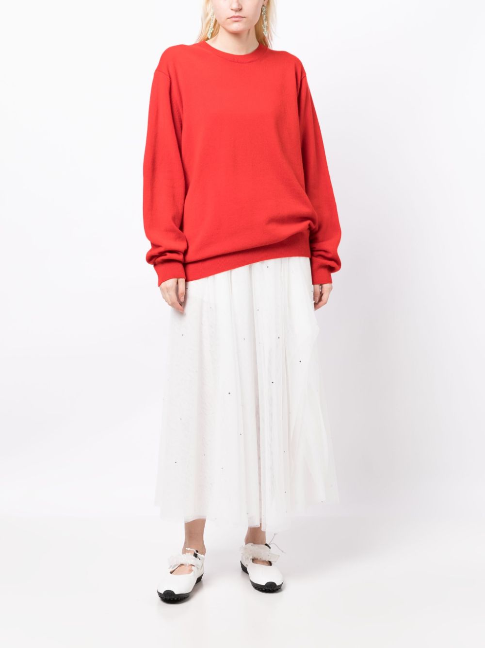 Comme Des Garçons Comme Des Garçons fine-knit cashmere jumper - Red