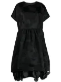 Comme Des Garçons Comme Des Garçons floral-appliqué bell-shape midi dress - Black