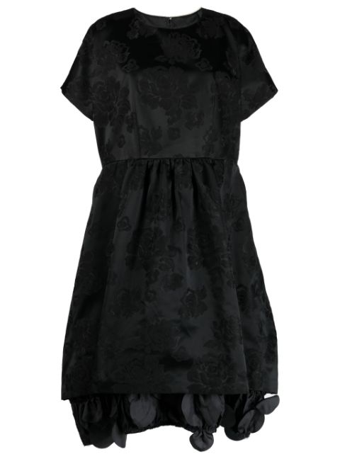 Comme Des Garçons Comme Des Garçons floral-appliqué bell-shape midi dress