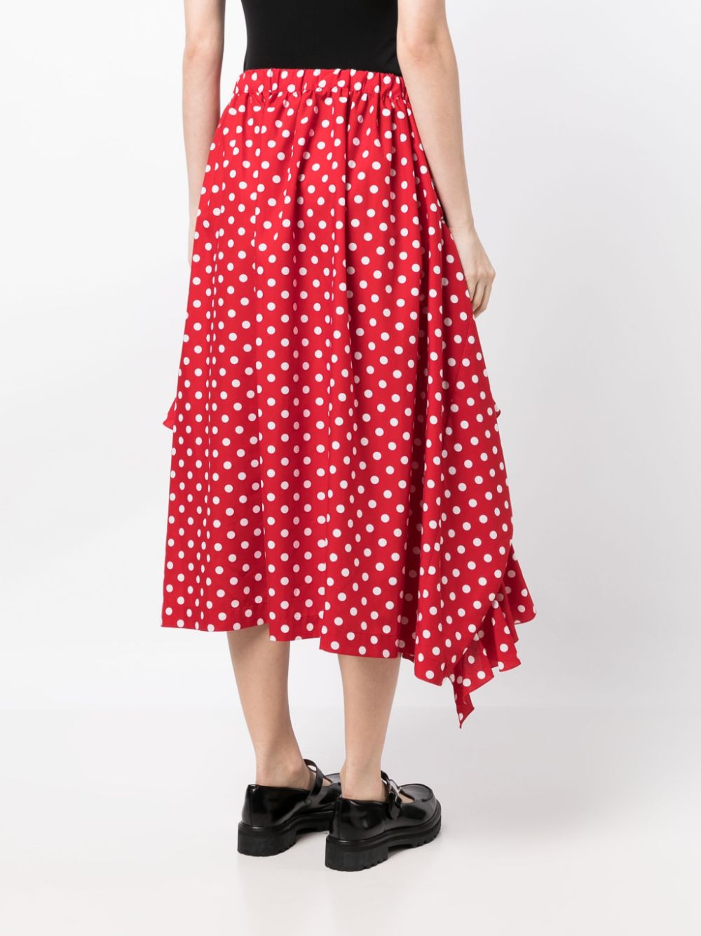 Comme Des Garcons Comme Des Garcons polka-dot print ruffle-detailing skirt Women