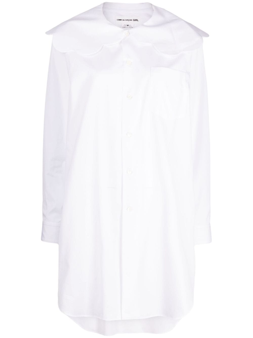 Shop Comme Des Garcons Girl Peter Pan Collar Cotton Shirt In White