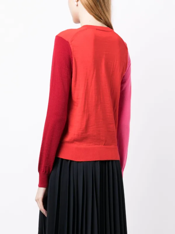 Comme Des Garçons Girl colour-block Cardigan | Red | FARFETCH