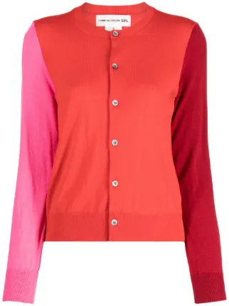 Comme Des Garçons Girl colour-block Cardigan | Red | FARFETCH