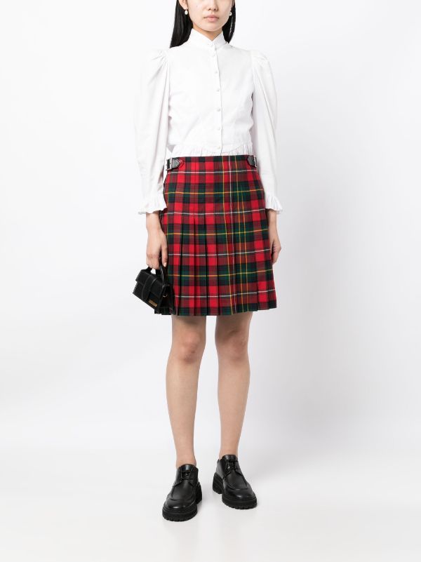 Comme Des Garçons Girl tartan-check Wrap Wool Miniskirt - Farfetch