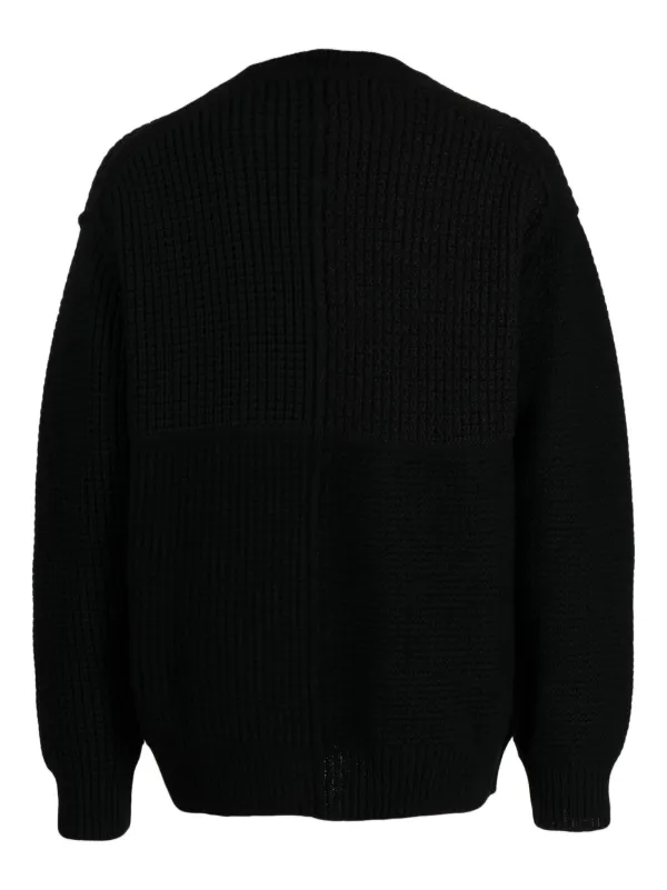COMME des GARÇONS SHIRT ブラックウールセーター M Comme Des Garçons Homme ロングスリーブ セーター | ブラック