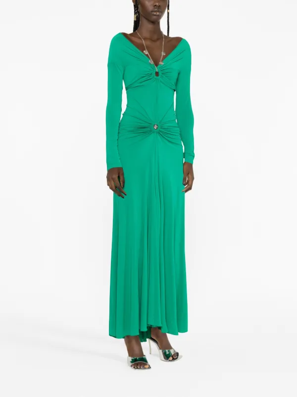 Bright green long outlet dress