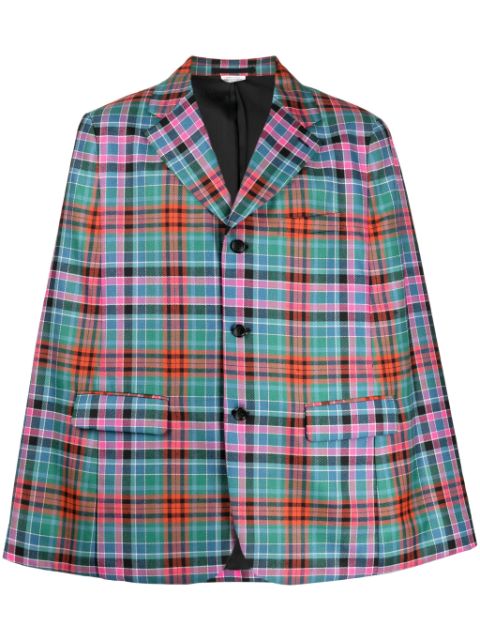 Comme des Garcons Homme Plus Madras-check wool blazer Men