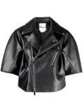 Noir Kei Ninomiya zipped short-sleeve jacket - Black