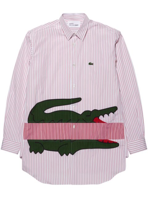 Comme Des Garcons Shirt crocodile-print pinstriped shirt Men