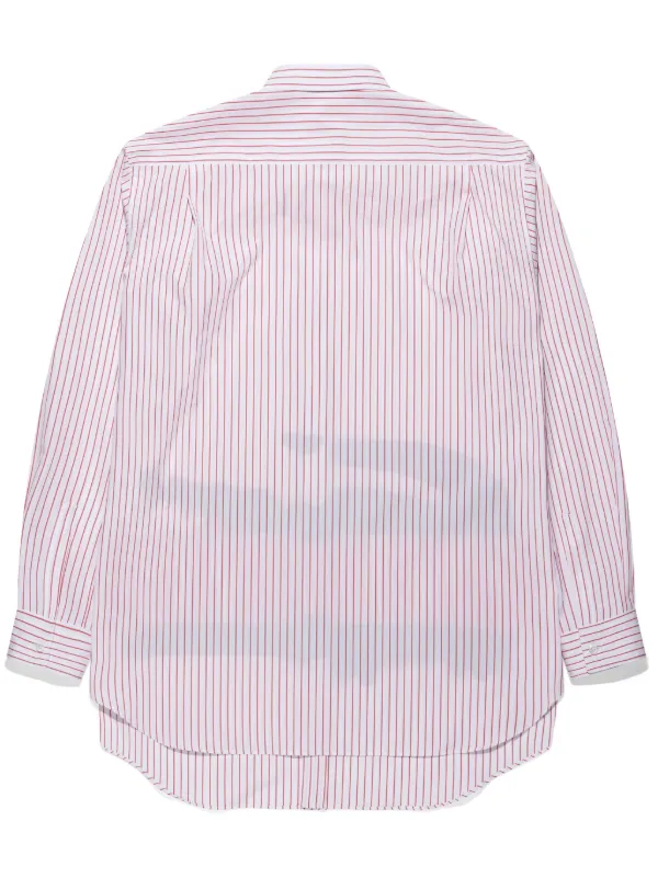 Comme Des Garçons Shirt crocodile-print Pinstriped Shirt | Red