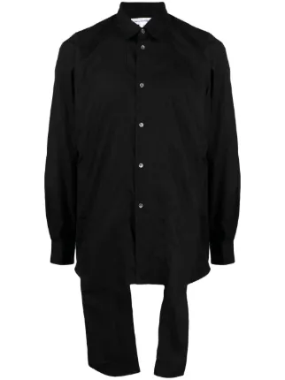 Comme Des Garçons Shirt アシンメトリーヘム シャツ | ブラック