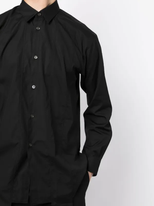 Comme Des Garçons Shirt アシンメトリーヘム シャツ | ブラック