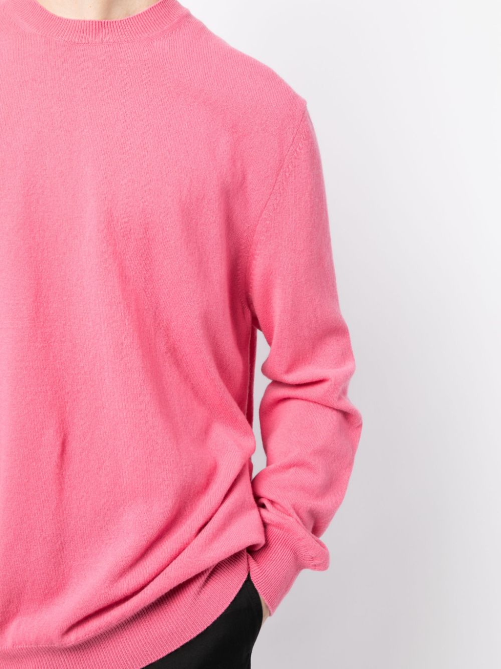 Shop Comme Des Garçons Shirt Crew-neck Wool Jumper In Rosa