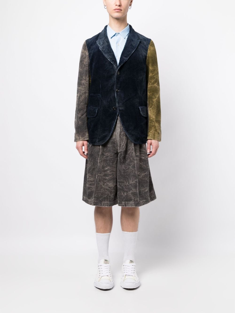 Comme Des Garçons Shirt corduroy bleached-effect shorts - Bruin