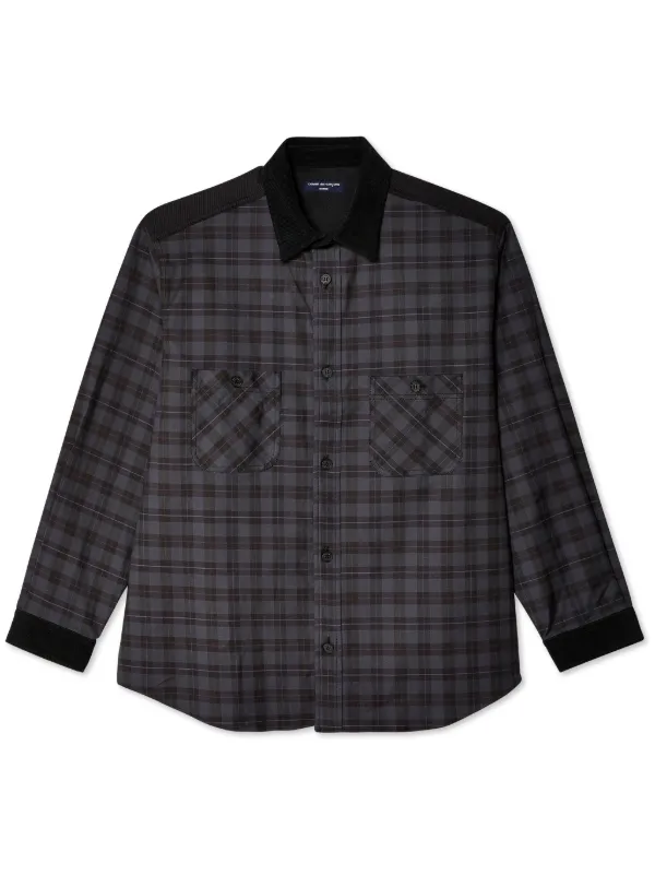 Comme Des Garçons Homme check-pattern Panelled Shirt - Farfetch