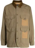 Comme des Garçons Homme contrast-collar panelled windbreaker - Brown
